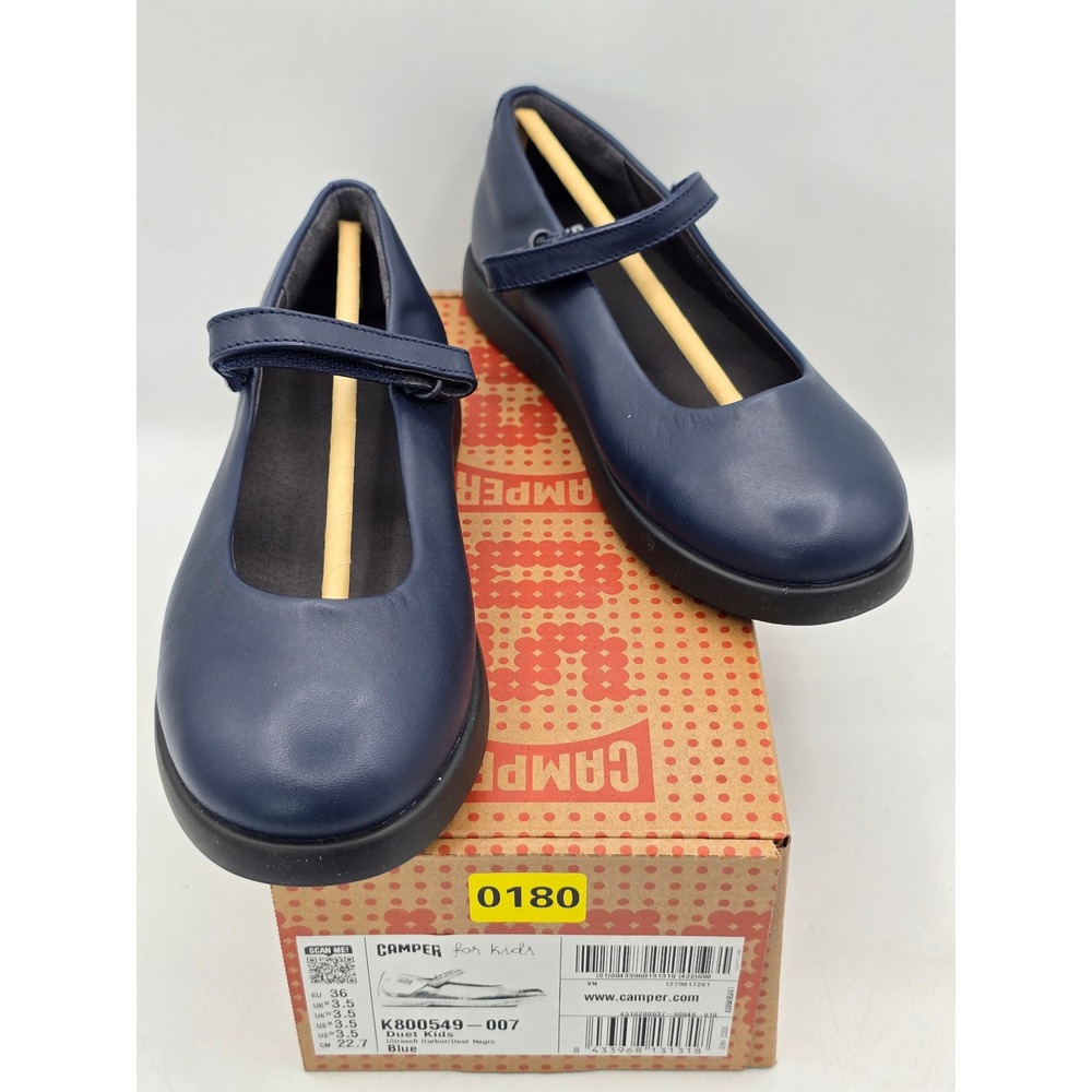 Camper Duet Kids Mary Jane Kids Size 3.5 Blue Leather K800549-007 - New